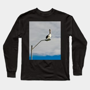 Pelican preening on a Streetlight! Long Sleeve T-Shirt